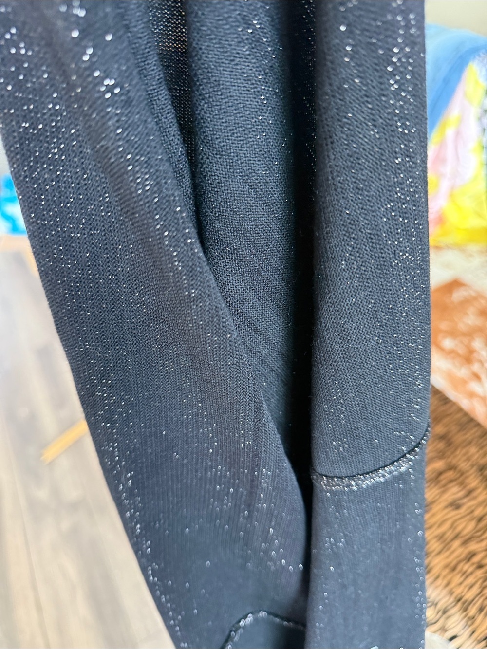 TAYLOR Black Metallic Shimmer Maxi Slip Dress XL Y2K Evening Party - Picture 11 of 14